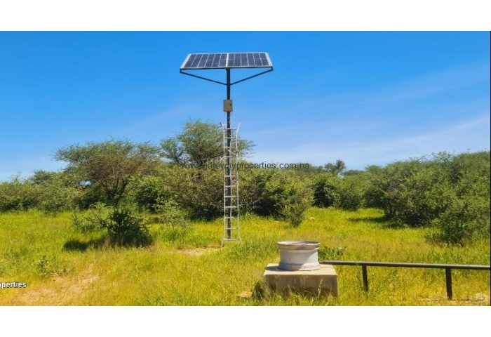 Bore hole with solar pump.
